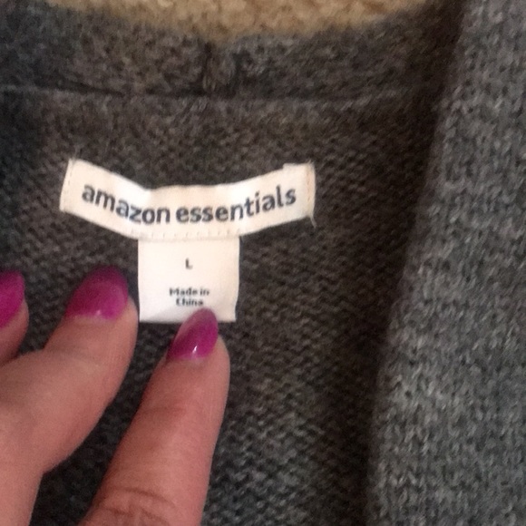 🌸NEW🌸 Amazon Essentials Grey Long Cardigan with Pockets - Picture 4 of 11